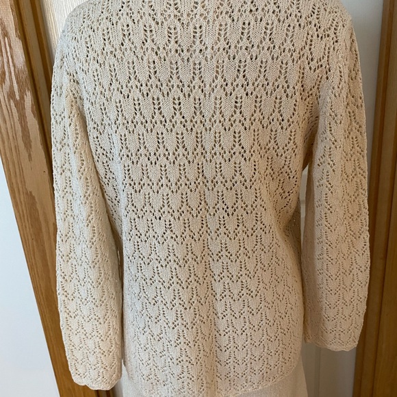 Picardo Knits Dress Gown Crochet 2 pc Unique Vintage Neutral Classic Luxurious - Picture 9 of 16